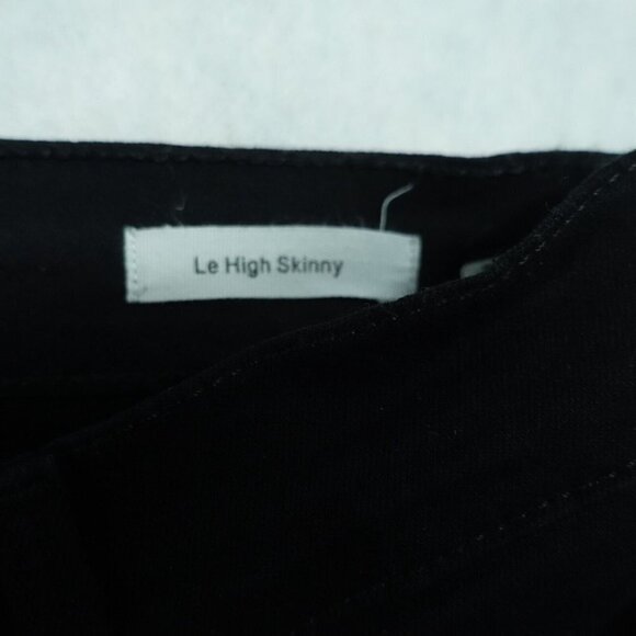 Frame Denim Le High Skinny Jeans Women's Size 24 Black Distressed Cotton - Picture 9 of 13